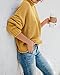 Saodimallsu Womens Oversized Turtleneck Fall Sweaters Batwing Long Sleeve Cute Cozy Chunky Knit Pullover Jumper Tops Yellow