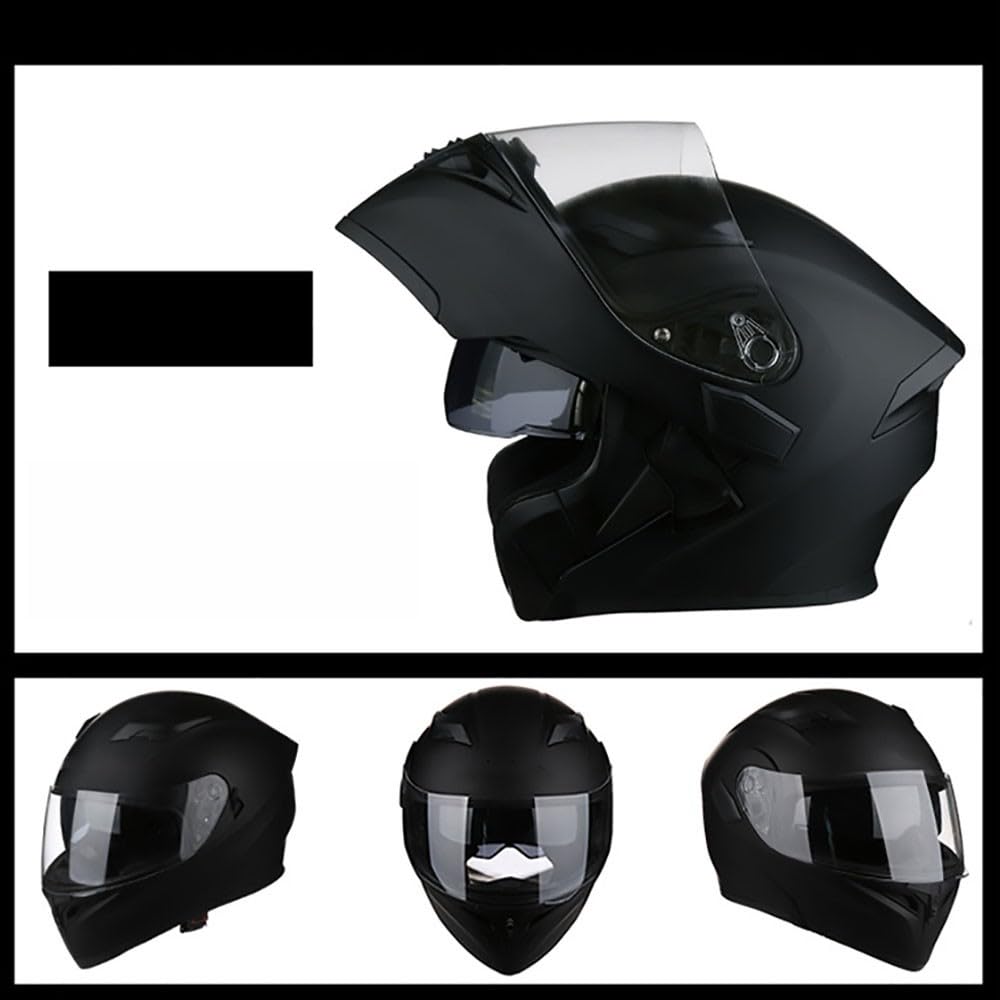 Letetexi Casque Moto Modulable Bluetooth Casques Intégral Moto Homologué ECE Casques Intégraux Moto Casque Racing Moto Homme Casque Moto Anti-buée Double Visière Gants Masque 55~62cm