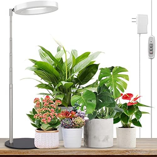 best grow lights for orchids that will transform your gardening experience 6 LORDEM Grow Light, LED Plant Light for Indoor Plants Growing, Full Spectrum Desk Growth Lamp with Automatic Timer for 4H/8H/12H, 4 Dimmable Levels, Height Adjustable 9.8"-30.6"