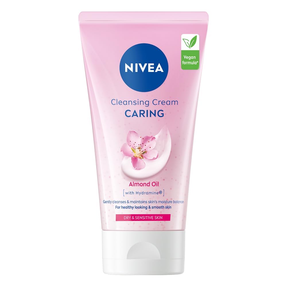 NIVEA Caring Dry and Sensitive Skin Cleansing Cream, 150 ml
