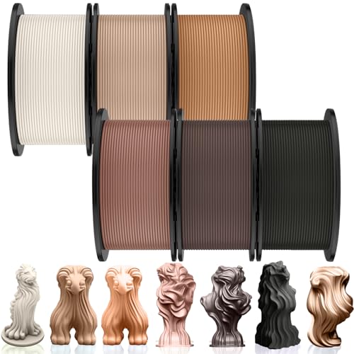 Pangda 3D Printer Filament Pla Bundle 1.75mm Multicolor 0.02mm Dimensional Accuracy 3D Printing Filament for DIY Projects Holiday Crafts(1.5 kg Earth Color)
