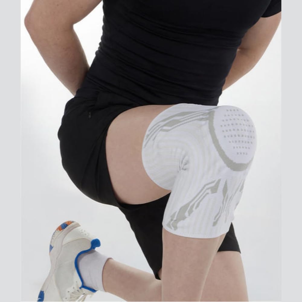 Sensa Ginocchiere a compressione unisex con regolazione a rotella e stabilizzatori laterali, ginocchiere sportive per fitness e uso quotidiano