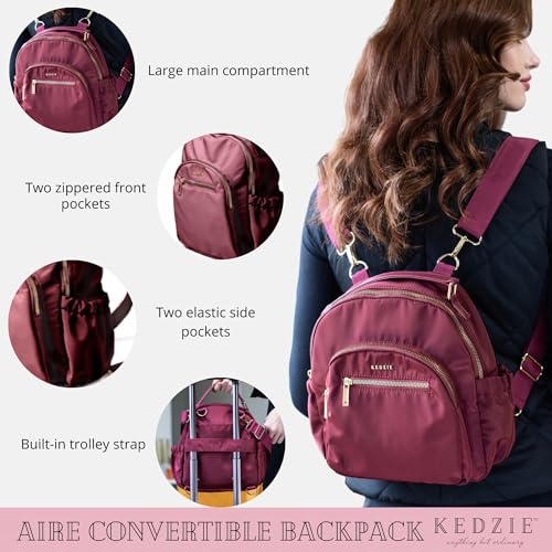 Image of KEDZIE Aire Convertible Backpack Purse Fashion Crossbody Carry On Bag for Women