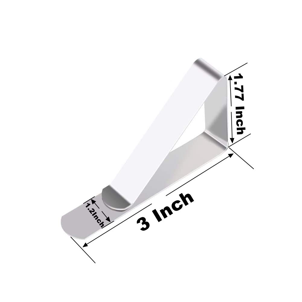 Lesunsul Outdoor Table Clip, Table Clip for Outdoor, Outdoor Tablecloth Clip, Stainless Steel Table Clip, Rust-Free, Windproof for Outdoor Indoor Party, Camping, Wedding (Pack of 24)