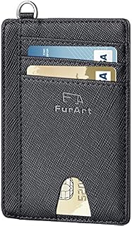 FurArt Credit Card Holder Wallet, Slim RFID Blocking Minimalist Women's Card Wallet