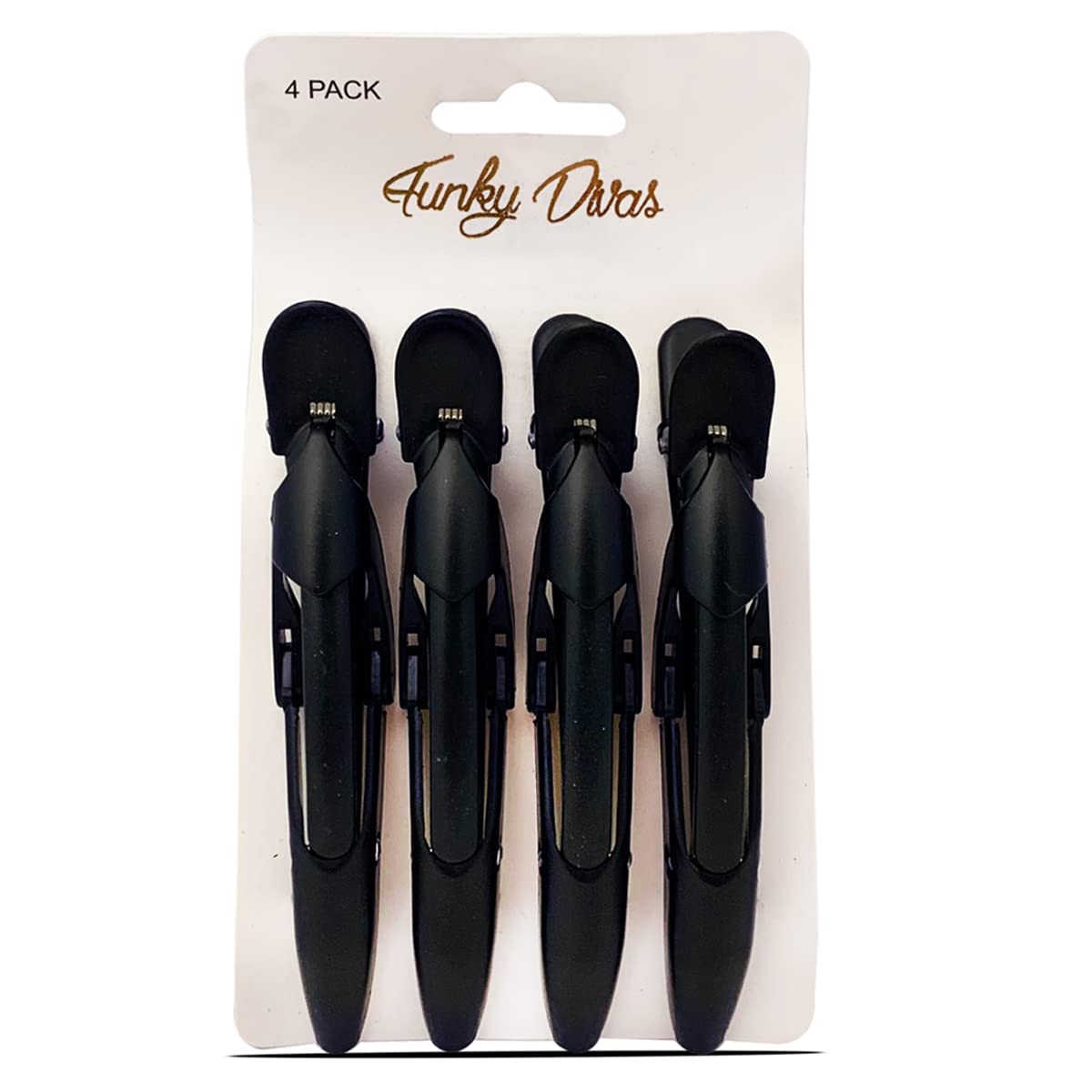 Juego de 24 paquetes de 4 Pinzas de Peluquería,Pinza de Pelo Negra para peluquería,Pinzas de sección fija,Pasadores de pelo de salón para mujeres y niñas, Mango Antideslizante - 11.5 x 1.5 cm