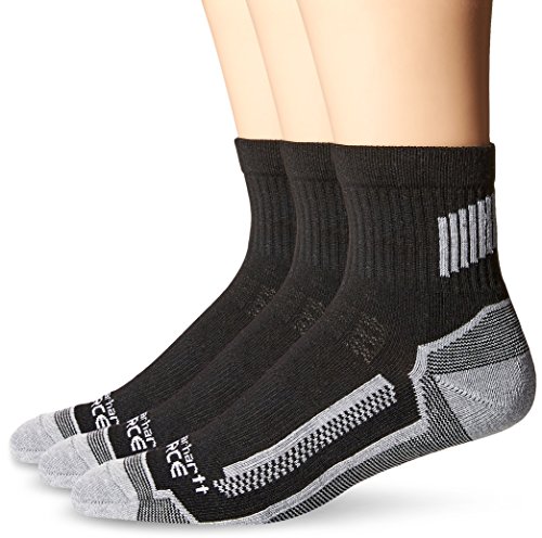 Carhartt Men's 3 Pack Force Performance Work Quarter Socks