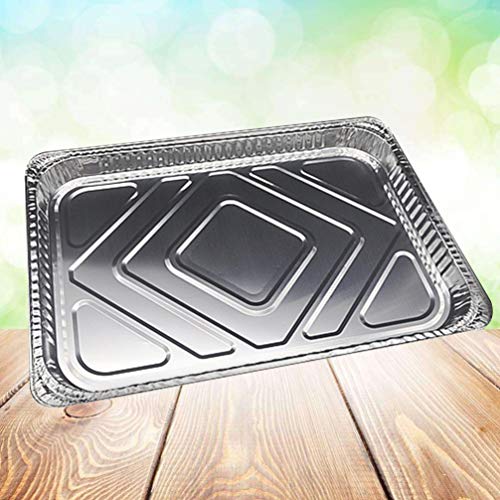 Topathy – 10 peças descartáveis e não tóxicos e ecológicos, para churrasco, alumínio, frigideiras re