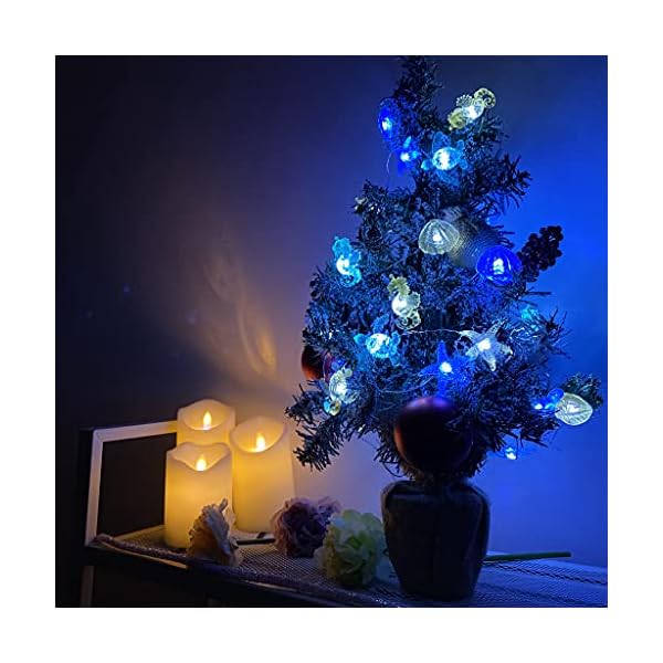 Ocean themed string lights marine life night lights beach décor sea turtle seahorse starfish clam decorative lights battery operated usb plug in 30led 10ft christmas tree ornaments holiday bedroom - image 7