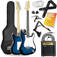 ULTIMATE ELECTRIC GUITAR BUNDLE – Get everything you need in this ultimate electric guitar pack by 3rd Avenue. Alongside the guitar you get a lightweight carry bag for transport and storage, picks for strumming, strap, whammy bar, spare strings, stan...