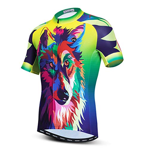 PSPORT Hombres Ciclismo Jersey Manga Corta Bicicletas Ropa Transpirable Mtb Camisa Verano Mountain Bike Ropa Secado Rápido Cover