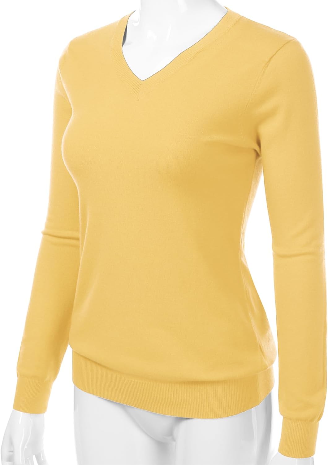 Women's V-Neck Long Sleeve Pullover Premium Soft Knitted Sweater (S-XXL) - Image 2