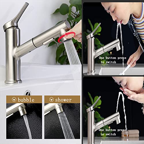 Robinet de salle de bain extractible MOCHAMIK résistant pour un nettoyage facile