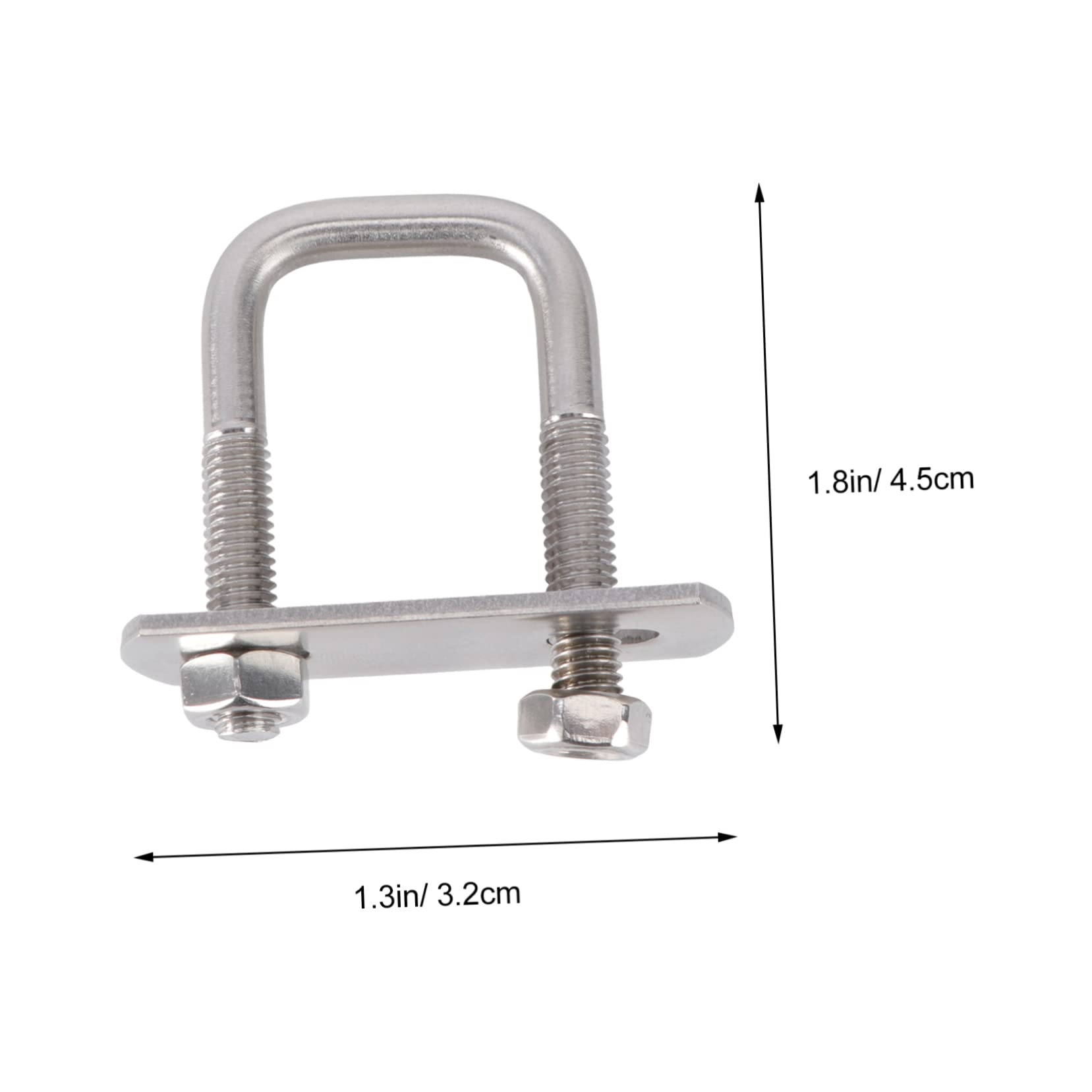 STOBAZA 2pcs Screw Damper Shaped Square Right-angle Bolts Silver