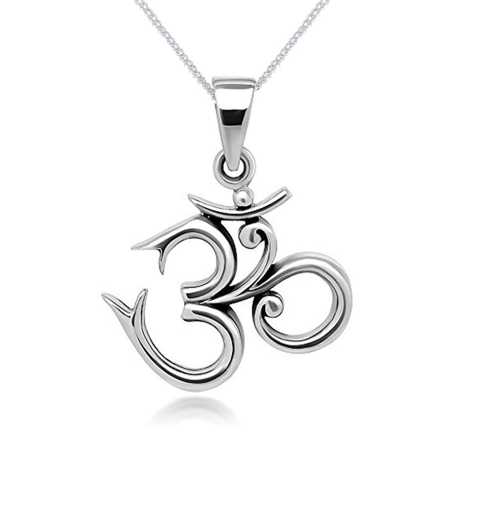 Treasure Bay Pendentif en argent 925 ohms pour femme sur chaîne en argent de 2,2 cm et chaîne de 45 cm, (argent)