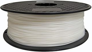 72D Flexible TPU Filament White 1.75mm 1KG 3D Printer Filament High Hardness High Toughness TPU Filament White FDM Printer 3D Printing Material Comparable to Nylon Filament CC3D