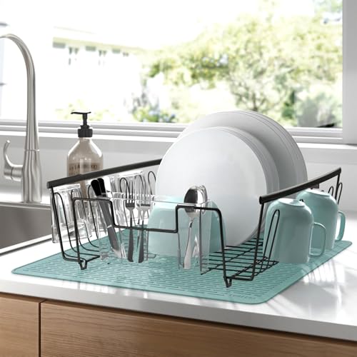 Image of YUHFERA Stove Top Cover for Electric Stove - Silicone Stove Mat for Glass Top, Glass Cooktop Protector, XL Dish Drying Mats for Kitchen,Oven Covers for Electric Stove (Aqua,30 x 21)