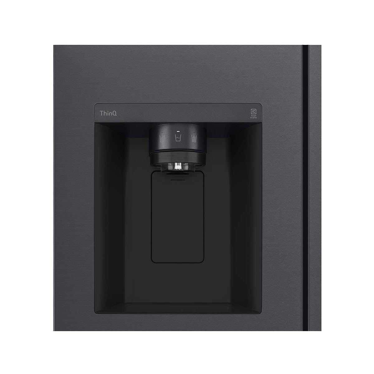 LG GSLV71MCTD Frigorifero Americano Side-by-Side, Classe D, Frigorifero No Frost, 635L, Wi-Fi, Tecnologia Door & Linear Cooling, Dispenser acqua e ghiaccio senza allaccio, Smart Diagnosis, Nero