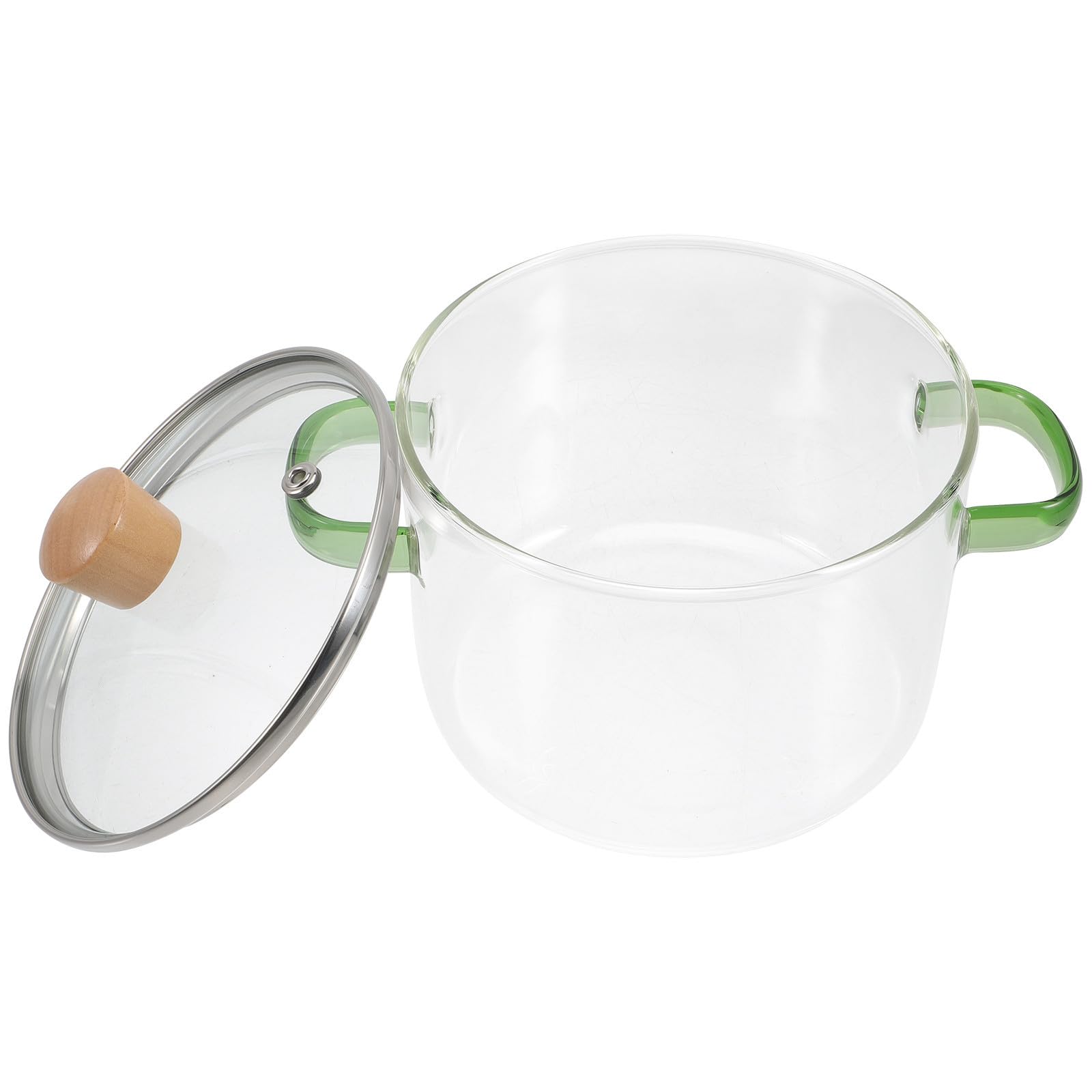 Marmite en verre transparent VOSAREA de 1500ml pour surveiller la cuisson sans ouvrir