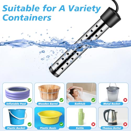Chauffe-eau à immersion 1500W Tellegloww contre les pannes d'eau chaude - 6