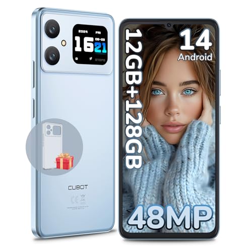 CUBOT A20 Smartphone Offerta Android 14, 12GB RAM+128GB ROM (1TB TF) Telefono, Telefoni economici con 6.75'' HD+ 90Hz, 48MP Fotocamera, 5100mAh, Dual SIM 4G Telefono cellulare, 5G-WIFI/GPS/Face ID/OTG