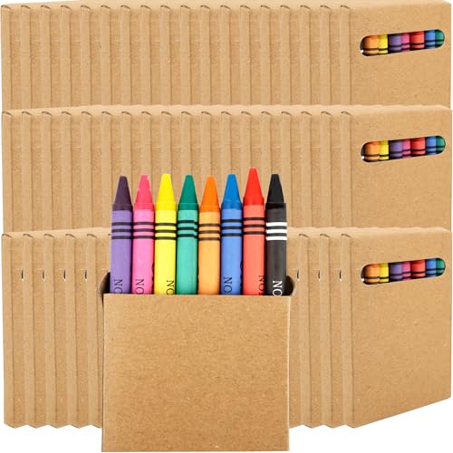 Crayons de couleur pour enfants lot de 54 petites boîtes pour animer les fêtes d'anniversaire