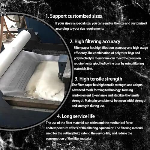 BINXIU Papel de Filtro de Fluido de Corte, Papel de Filtro de Máquina-Ferramenta, Papel de Filtro de