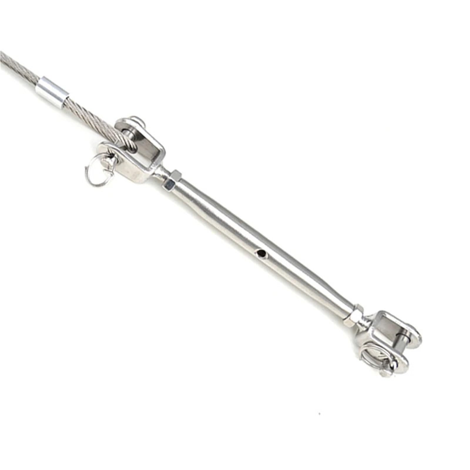 6 pz M5-M12 Tenditore In Acciaio Inox 304 Corpo Chiuso Swage Vite Fune Tensionante Fibbia Stretta per Corda(M10)