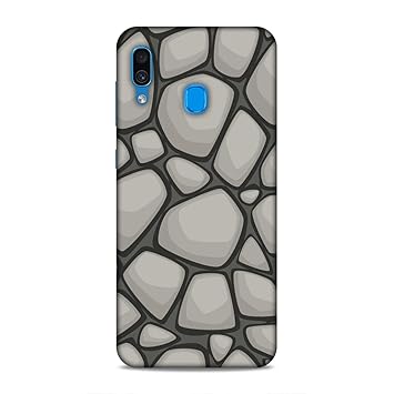 Cleok 3D Printed Protective Mobile Back case Cover for Samsung Galaxy A30 (Cartoon Stone Texture) Stylish | Trendy | Wireless Changing Compatible