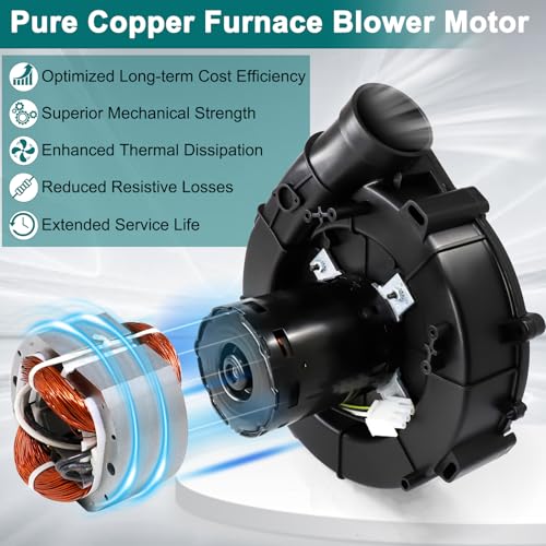 Image of A249 Draft Inducer Blower Motor Replacement for Lennox 103618-01 103618-03 702112686 702113118 702113212, LB-94724AE Furnace Flue Exhaust Vent Motor for Fasco A249 Inducer Blower Motor.