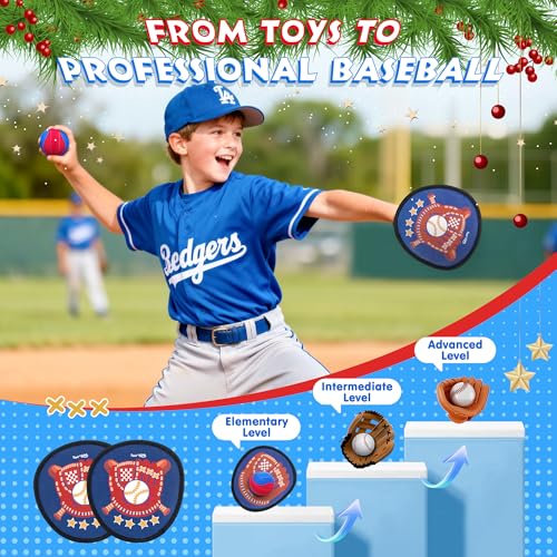 image for Twinkoo Toss and Catch Ball Game Set for Kids 3-5,Toddler Baseball Glo
