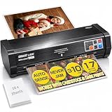 SINCHI Auto Sense 13' Heavy-Duty Laminator for Business & School, 3–10 Mil, 50s Warm-Up, 17s/Sheet, Works with Cardstock & Dark Prints, Never-Jam, Laminates 11x17, Includes 10 Sheets