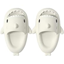 Zureto Shark Slides for Women Men, Cloud Slippers Summer Open Toe Sandals Anti-Slip Beach Pool Shower Shoes