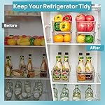 Vtopmart 8pcs Clear Organizers and Storage Bins with Lids, Stackable Plastic Storage Containers with Handles for Fridge, Freezer, Pantry, Cabinet, Kitchen Organization - Image 4