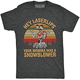 Hey Laser Lips Your Momma was A Snowblower Vintage Retro T-Shirt Johnny 5 Short Circuit Dark Heather