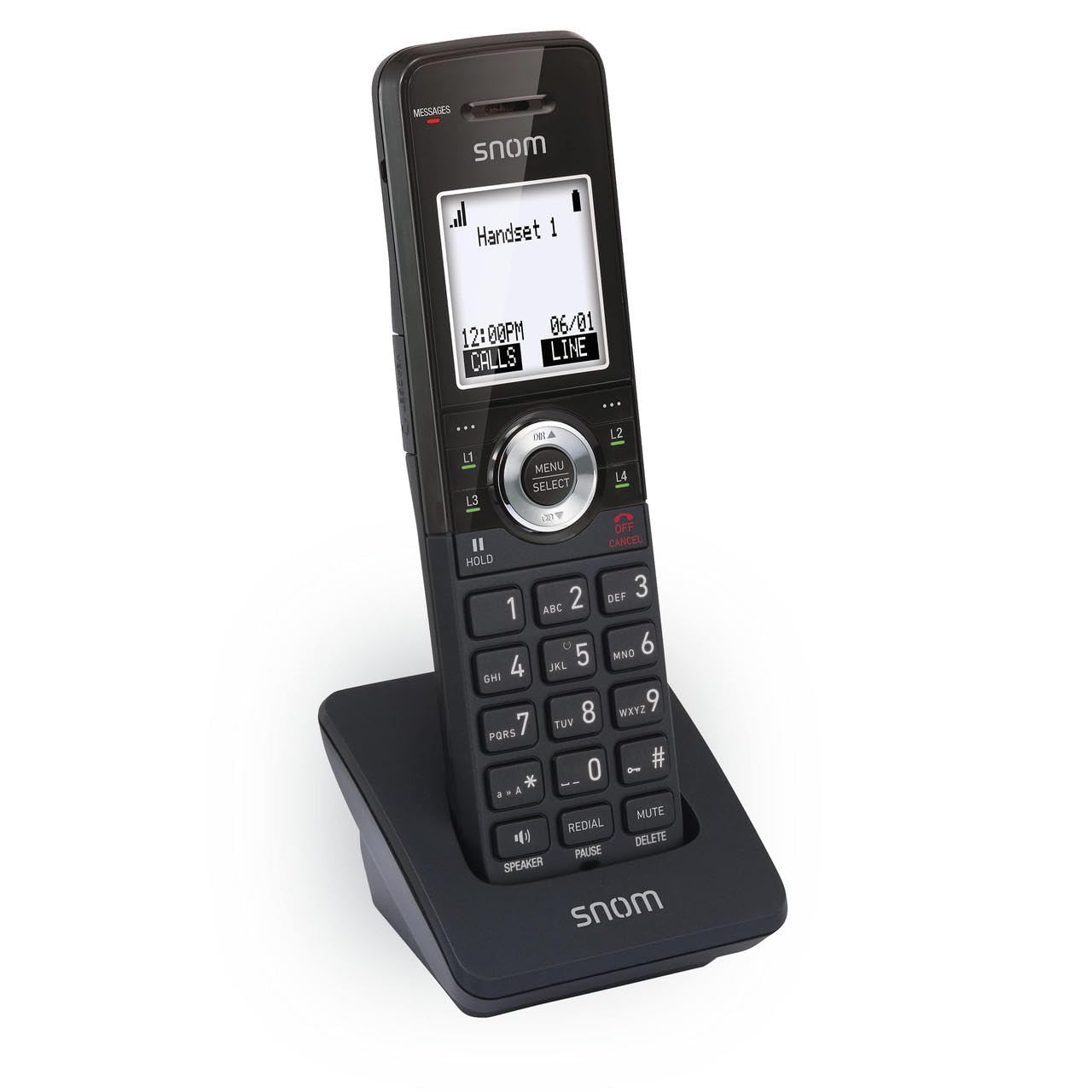 SNOM M10 SC Teléfono VoIP para Oficina Teléfono Dect Identificador De Llamadas Negro