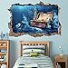 Adesivo da parete Tesoro Fantasy 3DS Adesivo da parete martellato Decalcomania Art Déco Murale Decorazione per la casa della stanza dei bambini