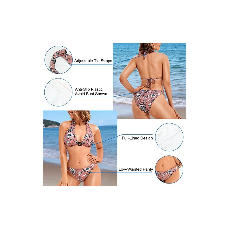 CtriLady-Women-Two-Piece-Swimsuit-Sexy-Bikini-Sets-Halter-Tie-Backless-Swimwear-Padded-Triangle-Bathing-Suit-SmallFloral