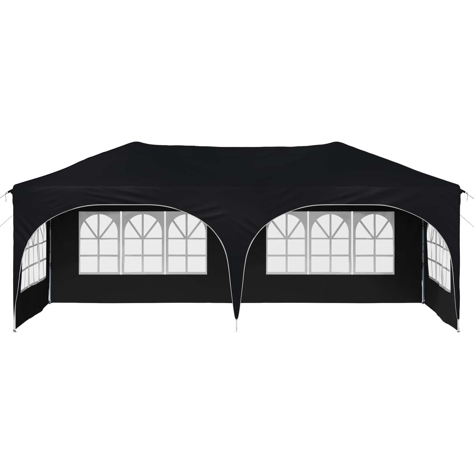 Namiot imprezowy Pop-up, antracyt, tkanina Oxford, 575 x 288 x 245 cm, odporny na warunki atmosferyczne, wodoszczelny, ochrona przed promieniowaniem UV, składany, stabilny, z metalową ramą, do