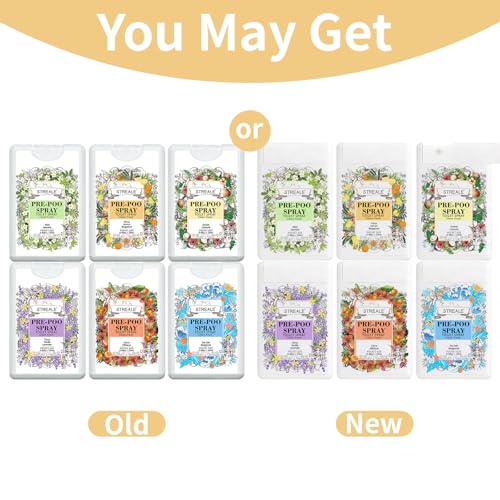 Image of Travel Size Toilet Spray 6-Pack, Travel Essentials Toiletries, Pocket Size Pre-Poo Spray, Bathroom Odor Deodorizer, Up to 240 Uses, 6 Refreshing Scents