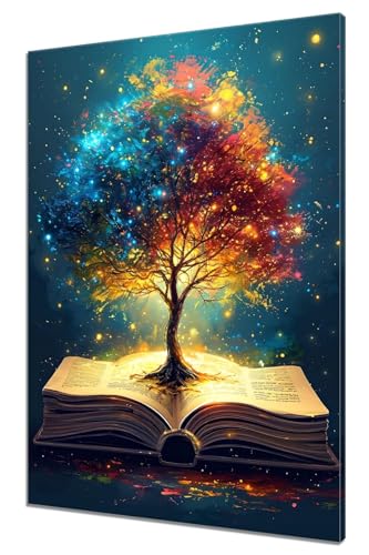 Paint by Numbers for Adults Tree Painting by Numbers for Adults, Paint by Numbers Magic Craft Art Kit Acrylic Pigment Drawing Pa