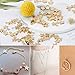 FLOFIA 100pcs Dijes Estrellas Oro Dorado Mini Colgante Star Chapado Oro Aleación...