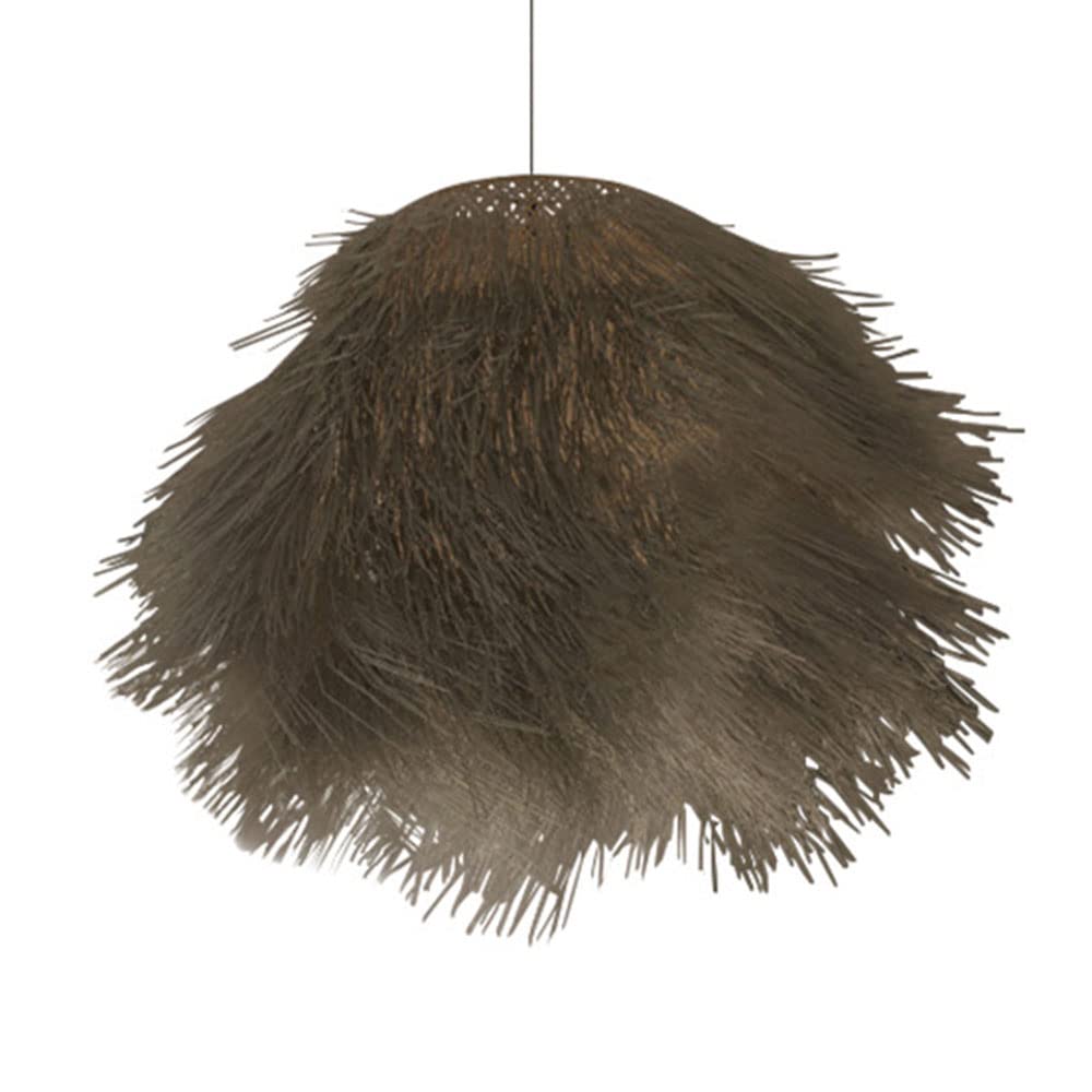 Grande Lampadario Unico In Stile Retrò Boho, Rustica Rattan
