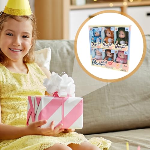 Fiotha Mini Babypuppe, 6 Stück Mini Reborn Puppen, New Born Baby Puppe, Minis Baby Puppen, Babypuppe, Minis Puppen mit Kleidung, MiniBaby Puppe, Geschenk für Mädchen, Jungen – Bild 8