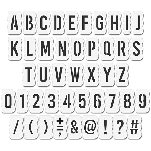 8 Inch (45 Pieces) Letter Stencil Set – Reusable Alphabet
