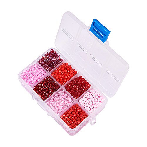 PH PandaHall 4mm Red Seed Beads, 1900pcs 6/0 Small Pony Beads for Friendship Waist Beads 8 Colors Mini Spacer Beads for Bracelet Making Summer Seaside Beading Weaving Chinese New Year by PH PandaHall - Used condition - Image 7