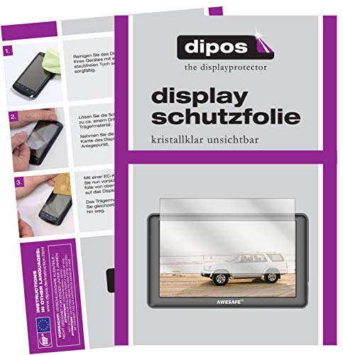 dipos I 3X beschermfolie helder compatibel met AWESAFE GPS Navi 7 inch folie displaybeschermfolie