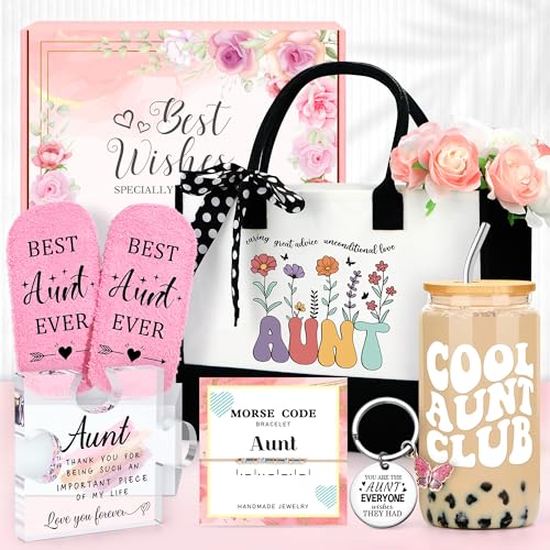 Saineron Aunt Gifts for Women Best Auntie Gift Ideas Cool Aunt Birthday Gifts for Aunts from Niece...