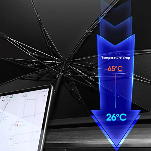 Firawer Car Windshield Sun Shade Umbrella For Most Vehicles, 2023 Upgraded Sunshade Car Windshield Umbrella With 360° Bendable Handle For Protect Car Interior, Full Cover Shade Uv/Block Heat, 57X33 In #TOP3