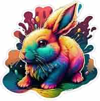 Rabbit♡　1005 Rie Taniguchi | Riverine Rabbit Standing on 4 Legs Object